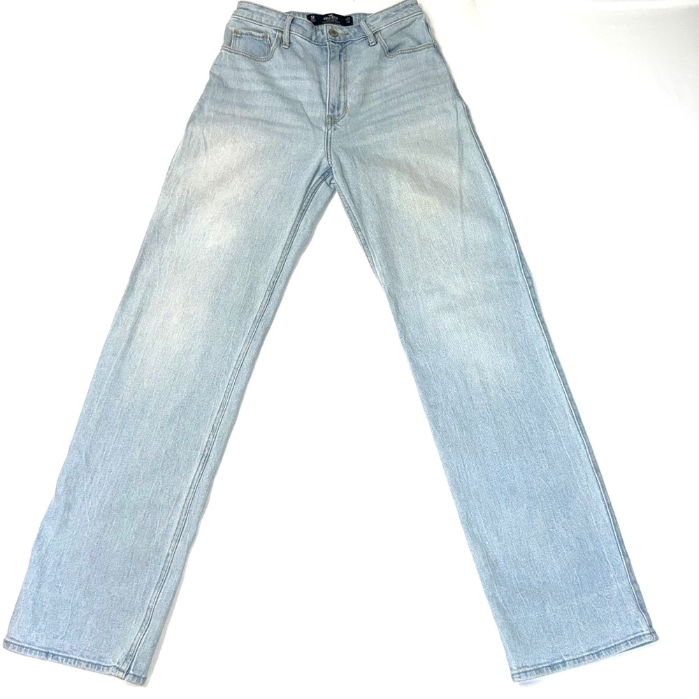 Hollister Ultra High Rise Dad Jeans Women's 5R W27 L31 Light Wash Straight Leg